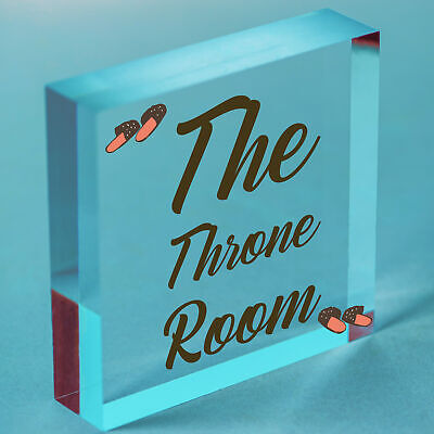 The Throne Room Toilet Bathroom Plaque Shabby Chic Ladies Gents Sign Funny Gift