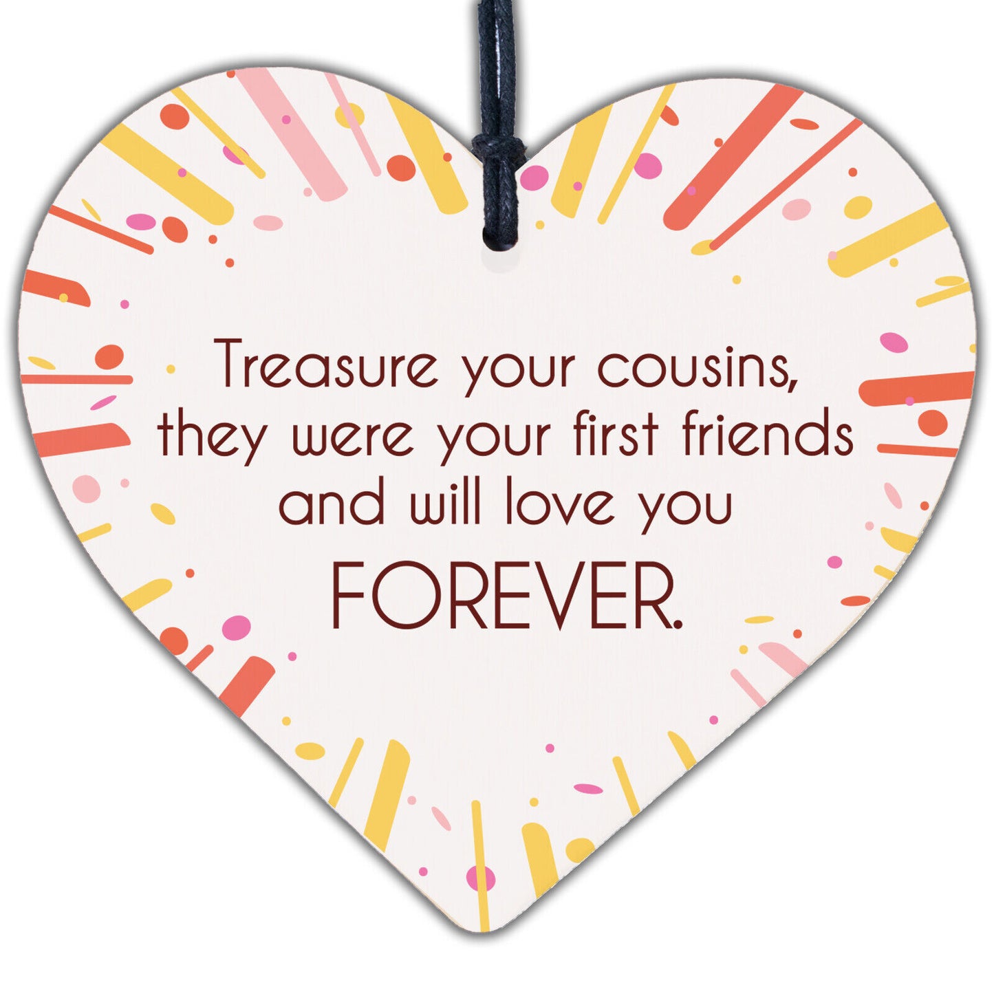 Cousin Christmas Gift Wooden Heart Plaque Cousin Gifts For Girls For Boys Family