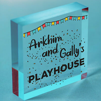 Quirky Playhouse Sign Personalised Garden Summerhouse Sign Son Daughter Gift