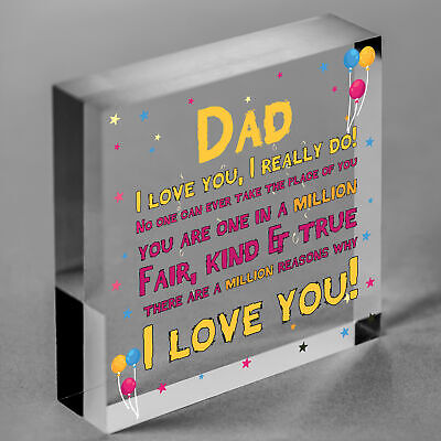 Dad Gifts From Daughter Son Novelty Fathers Day Birthday Card For Dad Wood Heart