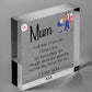 In Memory Plaque For Mum On Mothers Day Wooden Flower Memorial Gift For Mum