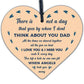 Dad Memorial Grave Plaques Wood Heart Christmas Tree Bauble Decoration Sign Gift