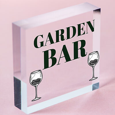 Shabby Chic Garden Bar Sign Hanging Wall Sign For Bar Summerhouse Alcohol Gift