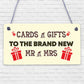 Cards & Gifts New Mr & Mrs Wedding Post Box Gift Table Decoration Plaque Sign