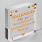 Special And Few Colleagues Heart Plaque Sign Friendship Thank You Office Gift