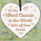 Cousin Gifts Handmade Acrylic Heart Family Plaque Birthday Christmas Gift