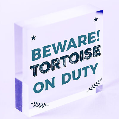 Beware Tortoise Turtle Reptile Pet Animal Sign Home Garden Door Novelty Plaque