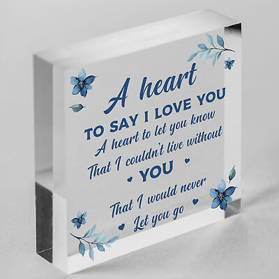 Anniversary Valentines Novelty Gift For Boyfriend Girlfriend Husband Wife Heart