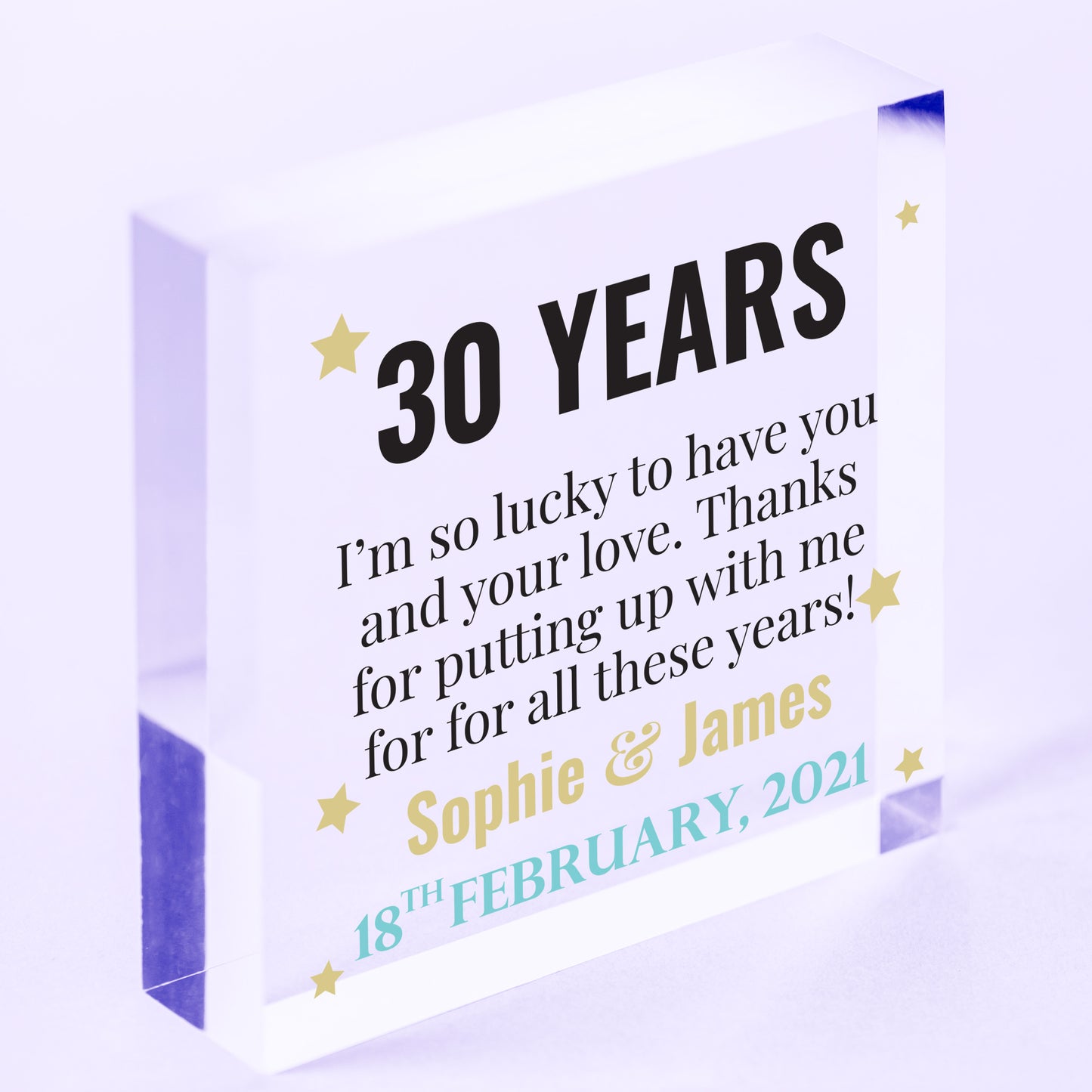 30th Wedding Anniversary Gift Personalised 30th Anniversary Husband 30 Years