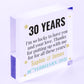 30th Wedding Anniversary Gift Personalised 30th Anniversary Husband 30 Years