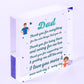 Cute Dad Gift Acrylic Block Birthday Gift For Dad Daughter Son Gifts Keepsakes