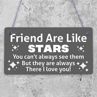 Best Friends Are Like Stars Friendship Sign Hanging Plaque Gift For Her ThankYou