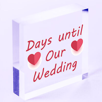 Wedding Countdown Chalkboard Hanging Decor Sign Novelty Engagement Gifts