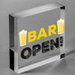 BAR OPEN Sign Beer Vodka Plaque Garden Shed Pub Man Cave Sign Friendship GifT