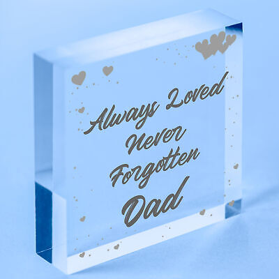 Special Dad Wood Heart Memorial Grave Tribute Plaque Christmas Tree Memorial