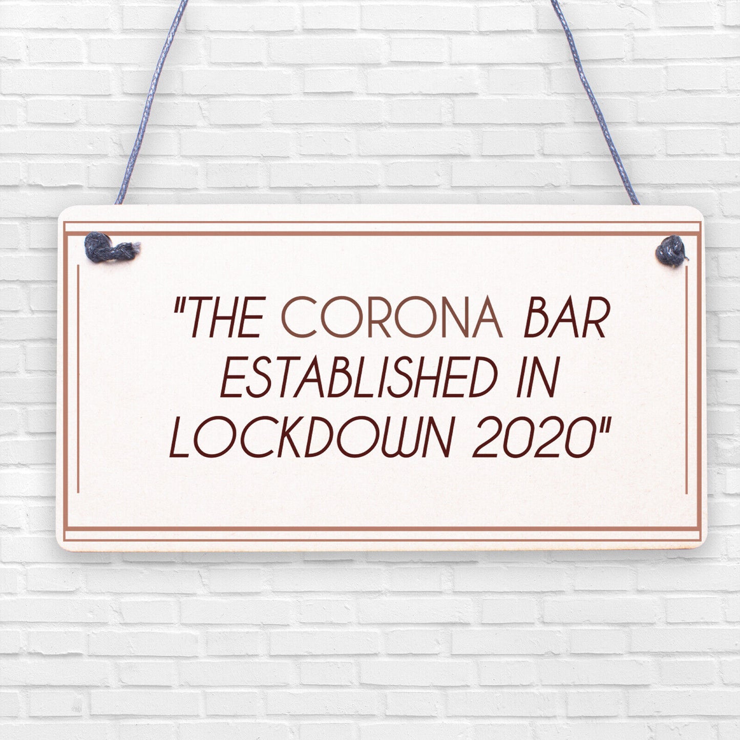 Funny Corona Bar Sign For Home Bar Garden Hanging Sign Alcohol Beer Gin Gift