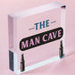 Rustic THE MAN CAVE Sign Garage Shed Plaque Funny Gift For Him Men Keepsake