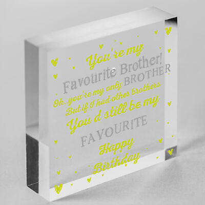 Brother Birthday Gifts For Him Sister Mum Dad Funny Card Baby Family Plaque Gift