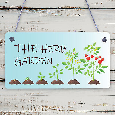 Herb Garden Hanging Sign SummerHouse Garden Shed Plaque Friendship Gift For Her