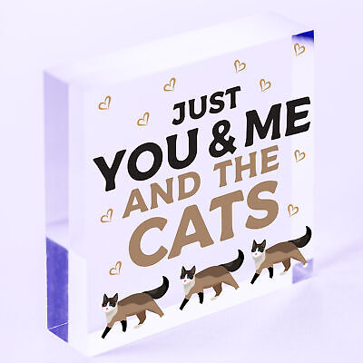 You Me And The Cats Sign Home Funny Crazy Cat Lady Sign Pet Lover Gifts