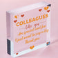 Special And Few Colleagues Heart Plaque Sign Friendship Thank You Office Gift