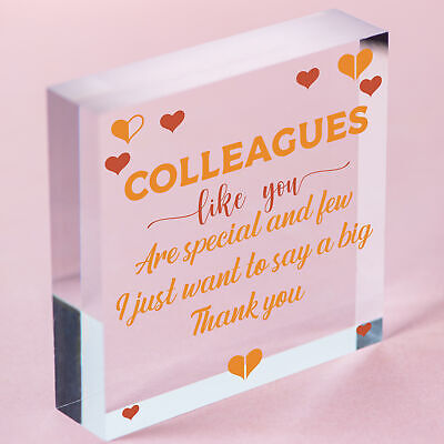 Special And Few Colleagues Heart Plaque Sign Friendship Thank You Office Gift