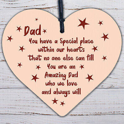 Amazing Dad Gifts For Birthday Wooden Heart Sign Thank You Gifts For Dad