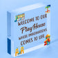 Welcome To Our Playhouse Sign Garden PLAYROOM Plaque Daughter Son Gift