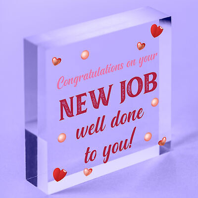 Congratulations New Job Leaving Gift Boss Friend Colleagues Good Luck Signs