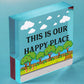 Novelty Garden Signs OUR HAPPY PLACE Summerhouse Signs Garden Shed Signs