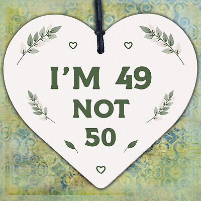 Rude 50th Birthday Wooden Heart Funny Gift For Him Her Novelty Gift For Friend