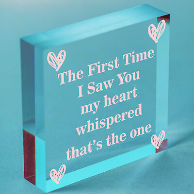 The First Time I Saw You Wooden Hanging Plaque Soulmate Valentine Love Gift Sign