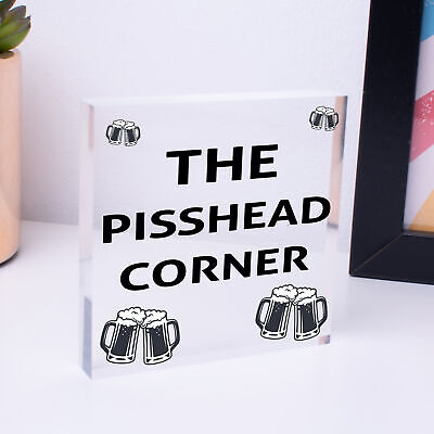 Funny Bar Sign Engraved Plaque For Man Cave Novelty Alcohol Gift For Him Men