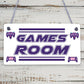 Games Room Man Cave Hanging Plaque Gift For Him Boys Bedroom Plaque Sign