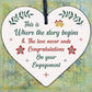 Congratulations On Your Engagement Mr & Mrs Wedding Gift Wooden Heart Plaque