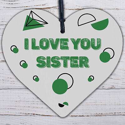 Silver Heart Tin Sister Gift Christmas Birthday Present To Say I Love You