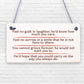 Robin Redbreast Memorial Bereavement Family Love Hanging Plaque Grave Gift Sign