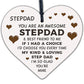 Step Dad Fathers Day Gifts for Best Step Dad Wooden Heart Gift For Him Stepdad