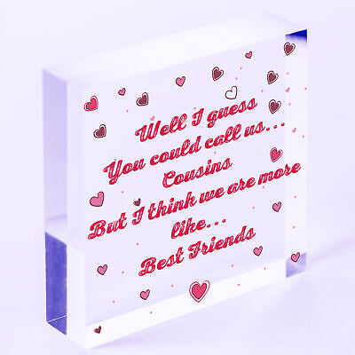 Cousin Gifts Christmas Wooden Heart Plaque Gifts For Boys Girls Friendship Gifts