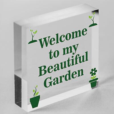 Novelty Beautiful Hanging Garden Plaque Present Home Shed Sign Friendship Gift