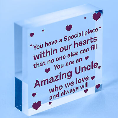 Amazing Uncle Gifts For Birthday Wooden Heart Sign Thank You Gifts For Uncle