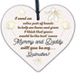 Will You Be My Godmother Heart Plaque Goddaughter Godson Christening Asking Gift