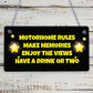 Motorhome Rules Sign Hanging Door Plaque Motorhome Caravan Accessories