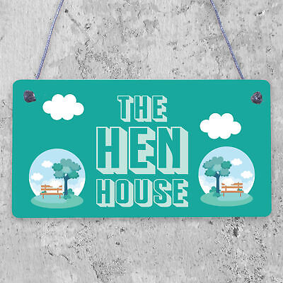 The Hen House Garden House Hanging Plaque Chicken Coop Sign Indoor Outdoor Gift