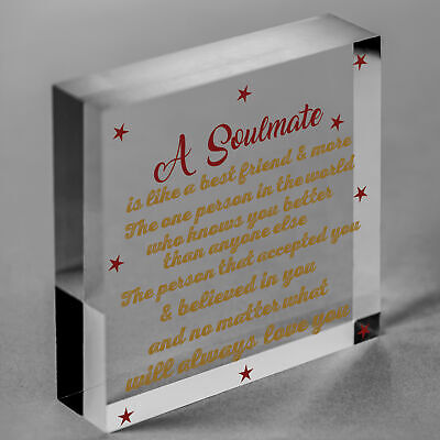 Soulmate Birthday Christmas Card Heart Anniversary Gift For Girlfriend Boyfriend