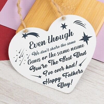 Special Fathers Day Gift For Dad Wood Heart Thank You Gift For Dad Him