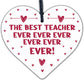 The Best Teacher Gift Leaving School End Of Term Gift For Teacher Novelty Heart