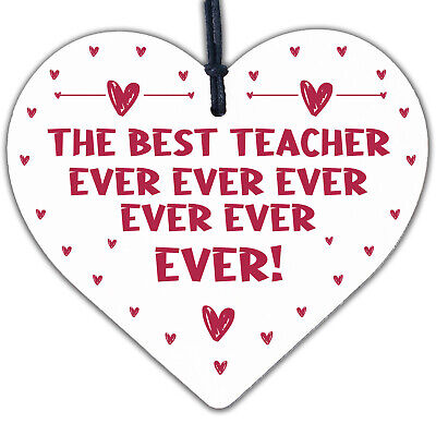 The Best Teacher Gift Leaving School End Of Term Gift For Teacher Novelty Heart