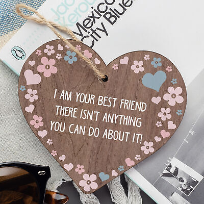 Best FRIEND Christmas Gift For Girls Heart Funny Friendship Gift Birthday Plaque