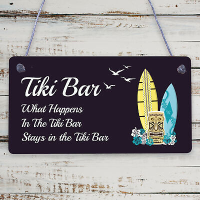 Tiki Bar Accessories Home Garden Bar Plaque Pub Bar Kitchen Man Cave Sign GIFTS